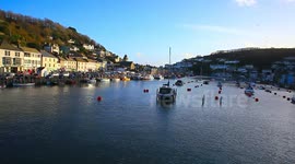 Looe in cornwall today packed with visitors and tourist, it was like a summers day, beach was busy