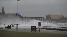 Storm Surge Troon, Ayrshire, Scotallnd 03/01/14