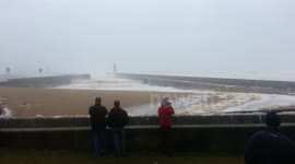 Huge wave in Foz Do Douro, Portugal