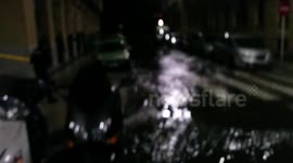 Huge Wave sweeps through San Sebastián, Spain