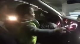 This toddler has some serious parking skills