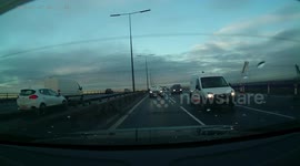 Snow on windshield whilst driving