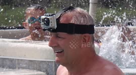 First Person View as He Goes Headfirst Into the Wall