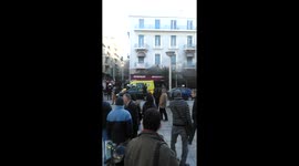 Gas explosion everest cafe in Athens greece