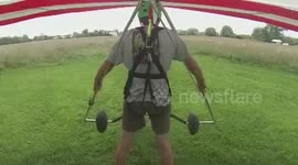 Hang Gliding scooter tow crash