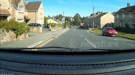 Foreign driver going round a roundabout the wrong way