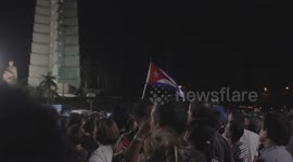 Square of the revolution homage fidel castro
