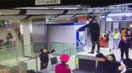 Cleaner smashes security equipment in train station after row with bosses
