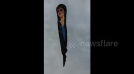Giant beauty portrait kite in China
