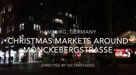 Christmas Markets around Mönckebergstraße, Hamburg, Germany, 4K
