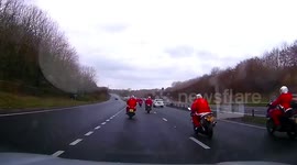 Volunteers ride to Cornwall children's hospice dressed as Santa Claus