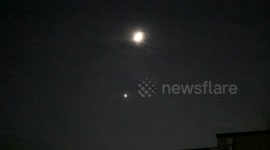 Moon and Venus observed over Switzerland