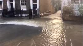 Burst pipe floods homes in Islington, London