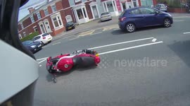 MotoVlog: Yamaha Thundercat Motorcycle Crash! Car Rear-Ends Biker Rage!