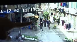 Brave man drags flaming gas cylinder to 'stop it exploding' near people