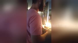 Newsflare Edit - Daddy sings happy birthday...alone...