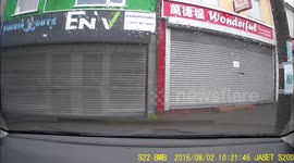 Idiot driver using the path as a road
