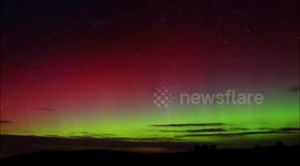 Stunning northern lights over Donegal Ireland 2016