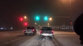 Morning Commute During blizzard