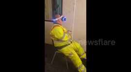 Man freaks out while playing VR horror game for the first time