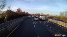 Car last minute exit Watford Gap