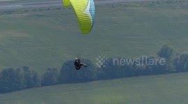 Paraglider in flight