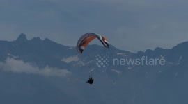 Paraglider in flight