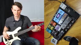 Musician plays Super Mario theme and sound effects on bass guitar
