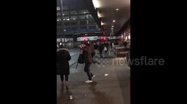 Angry man goes on racist rant at doorman in Manchester, UK