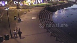 Teenage Boy Kicked In Face By Yobs