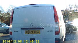 Moron in an Audi A5 appears from a stargate