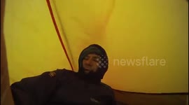Lake District wild camp storm, refuge in tent