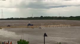 Tidal bore in Sri Aman, Malaysia