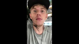 Giant spiders on his face !