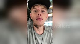 Man allows GIGANTIC spiders to crawl on his face