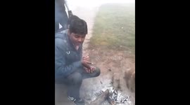 Monkey attack on teenager guy