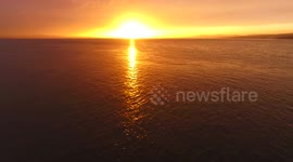 Flying Along The Glitter Path Of The Sun On Lough Foyle