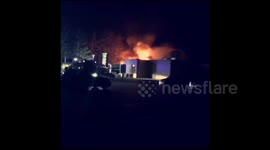 Fire breaks out at Fleet service station on M3
