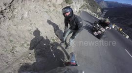 Royal Enfield crash in Indian Himalayas