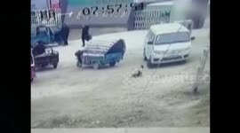 Boy has lucky escape after being run over