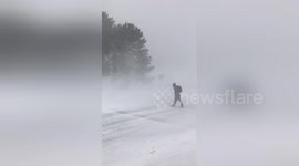 Strong blizzard hits New York State