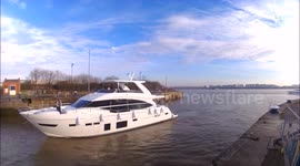 Luxury yachts arrive for London Boat Show 2017