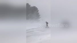 Strong blizzard hits New York State