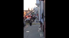Nearby Firemen Fight Blaze in Charlestown