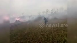 Villagers from two villages fight with each other because of road construction