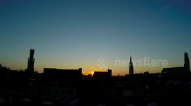 Sunrise Time Lapse in a City
