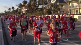 Jingle Bell Jog Running Santas Delray Beach Florida