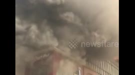 Major shopping mall fire in central China