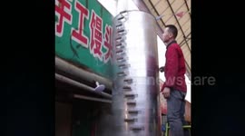 35-storey steamed bun steamer tower in northern China