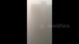 Extremely low visibility caused by heavy smog in northern China